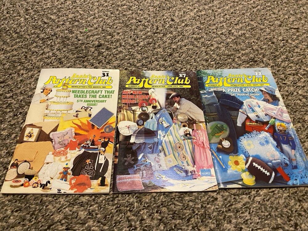Annie’s Pattern Club Lot Of 3 Crochet Pattern Needlework Ideas - 22, 27, 31